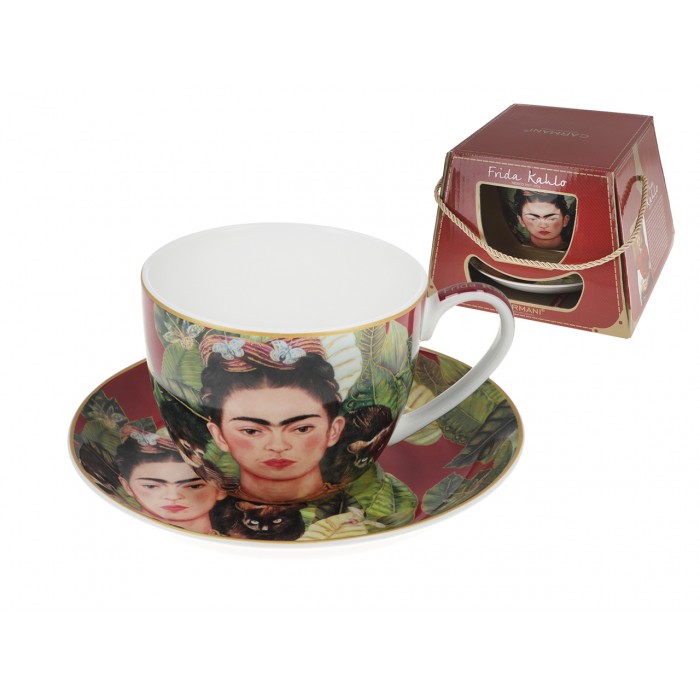 Filiżanka ze spodkiem - F. Kahlo, Autoportret z naszyjnikiem z cierni i kolibrem (CARMANI) 836-0101