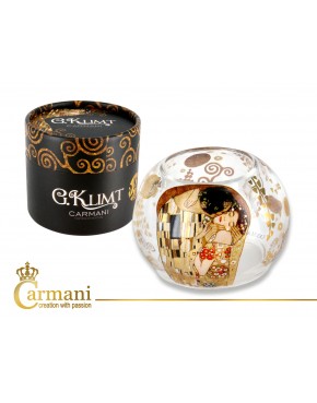 Świecznik kulka mała - G. Klimt Pocałunek (CARMANI) 841-4006