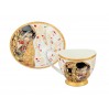 Filiżanka espresso Vanessa - G. Klimt, Pocałunek, białe tło (CARMANI) 532-0352