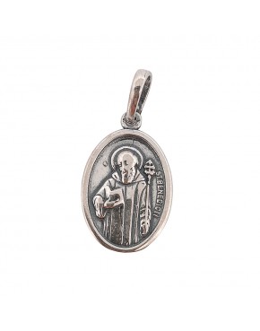 Medalik srebrny Święty Benedykt M76