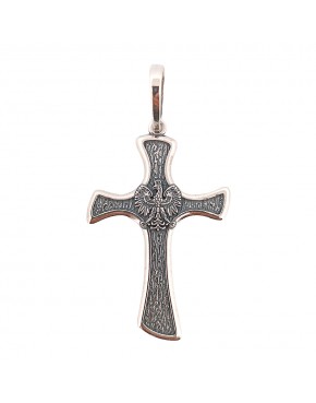 Krzyżyk srebrny z orzełkiem w koronie KRZ4