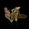 Złota figurka aniołek z kryształkami swarovskiego z grawerem i etui 122-0210
