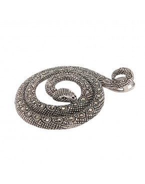 Wisiorek srebrny wąż z markazytami WIS132
