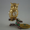 Złota figurka sowa z kryształkami swarovskiego 122-0044