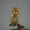 Złota figurka sowa z kryształkami swarovskiego 122-0044