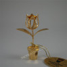 Złota figurka tulipan z kryształkami swarovskiego 122-0031