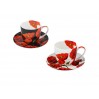 Kpl. 2 filiżanek ze spodkami - Floral story (CARMANI) 840-7103