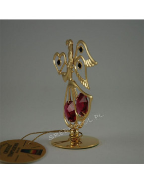 Złota figurka elf z kryształkami swarovskiego 122-0061