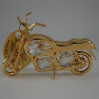 Złota figurka motocykl z kryształkami swarovskiego 122-0085