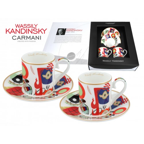 Kpl. 2 filiżanek espresso - Wassily Kandinsky, Muses (CARMANI) 046-0109