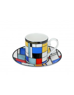 Kpl. 2 filiżanek espresso - P. Mondrian, Composition A (CARMANI) 850-0302