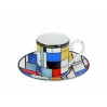 Kpl. 2 filiżanek espresso - P. Mondrian, Composition A (CARMANI) 850-0302