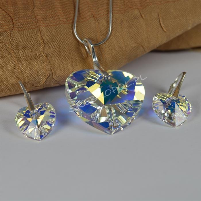 Komplet HEART SWAROVSKI - CRYSTAL AB 28.0MM