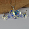 Komplet HEART SWAROVSKI - CRYSTAL AB 28.0MM