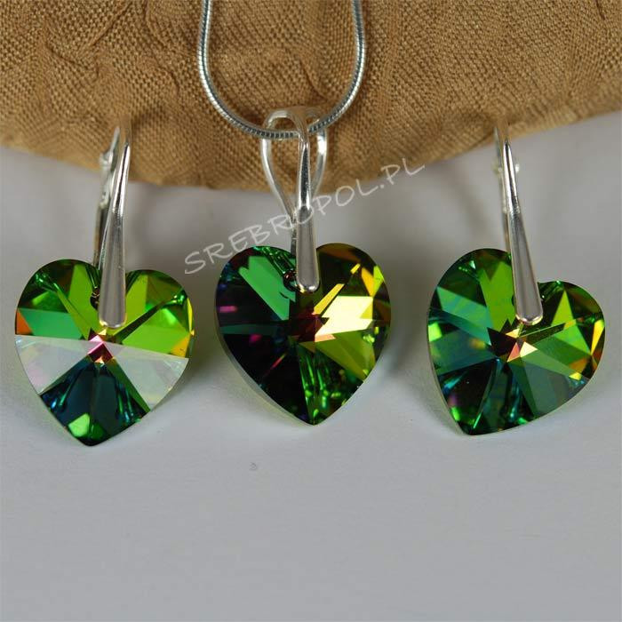 Komplet HEART SWAROVSKI - VITRAIL MEDIUM 14.0MM