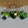 Komplet HEART SWAROVSKI - VITRAIL MEDIUM 14.0MM