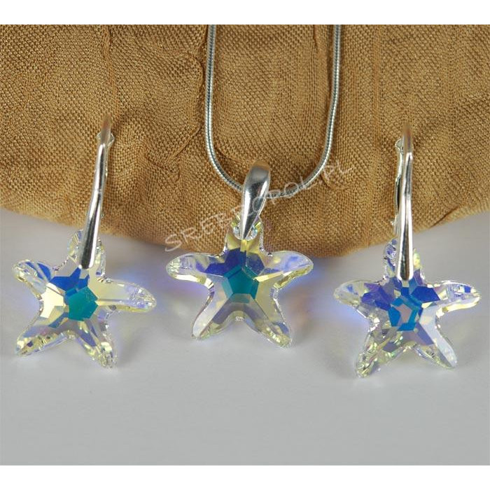 Komplet STARFISH SWAROVSKI - CRYSTAL AB 16.0MM