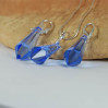 Komplet DROP SWAROVSKI - MEDIUM SAPPHIRE 38.0MM