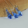 Komplet DROP SWAROVSKI - MEDIUM SAPPHIRE 38.0MM