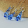 Komplet DROP SWAROVSKI - MEDIUM SAPPHIRE 38.0MM