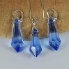 Komplet DROP SWAROVSKI - MEDIUM SAPPHIRE 38.0MM