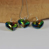 Komplet HEART SWAROVSKI - VITRAIL MEIDUM 18.0MM
