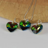 Komplet HEART SWAROVSKI - VITRAIL MEIDUM 18.0MM