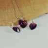 Komplet HEART SWAROVSKI - AMETHYST AB 18.0MM