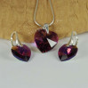 Komplet HEART SWAROVSKI - AMETHYST AB 18.0MM
