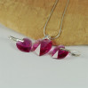 Komplet HEART SWAROVSKI - FUCHSIA 18.0MM