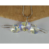 Komplet HEART SWAROVSKI - CRYSTAL AB 14.0MM wiszące