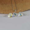 Komplet HEART SWAROVSKI - CRYSTAL AB 14.0MM wiszące