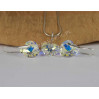 Komplet HEART SWAROVSKI - CRYSTAL AB 14.0MM wiszące