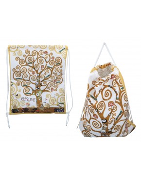 Worek na plecy - G. Klimt, Drzewo, białe tło (CARMANI) 021-7502