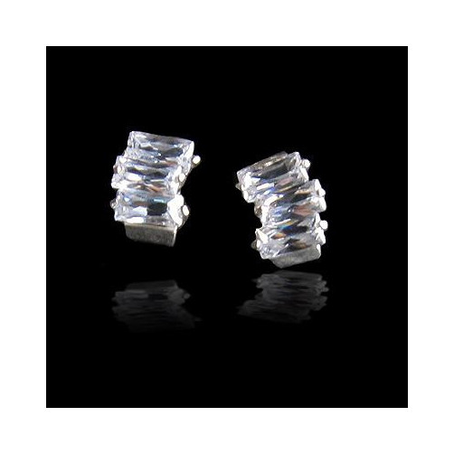 Kolczyki srebrne z cyrkoniami WS-2100 2,4g