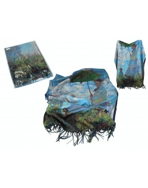 Szal - C. Monet, Kobieta z parasolem (CARMANI) 023-4205