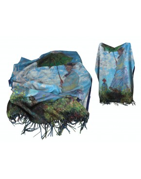 Szal - C. Monet, Kobieta z parasolem (CARMANI) 023-4205