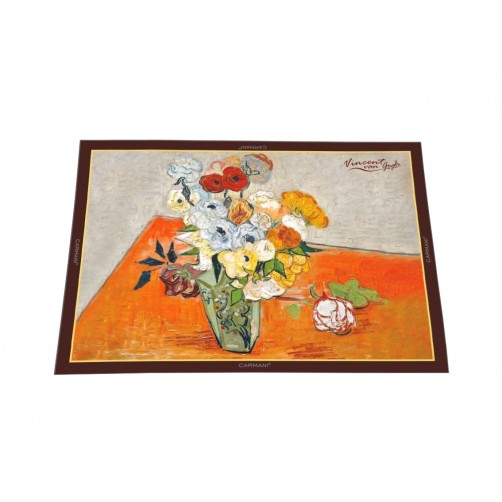 Podkładka na stół - V. van Gogh, Róże i zawilce (CARMANI) 023-0512