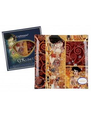Talerz dekoracyjny - G. Klimt, Pocałunek 25x25cm 198-1901