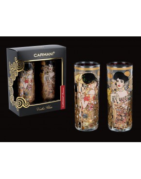 Kpl. 2 kieliszków do wódki - G. Klimt. Pocałunek + Adela (CARMANI) 841-3122