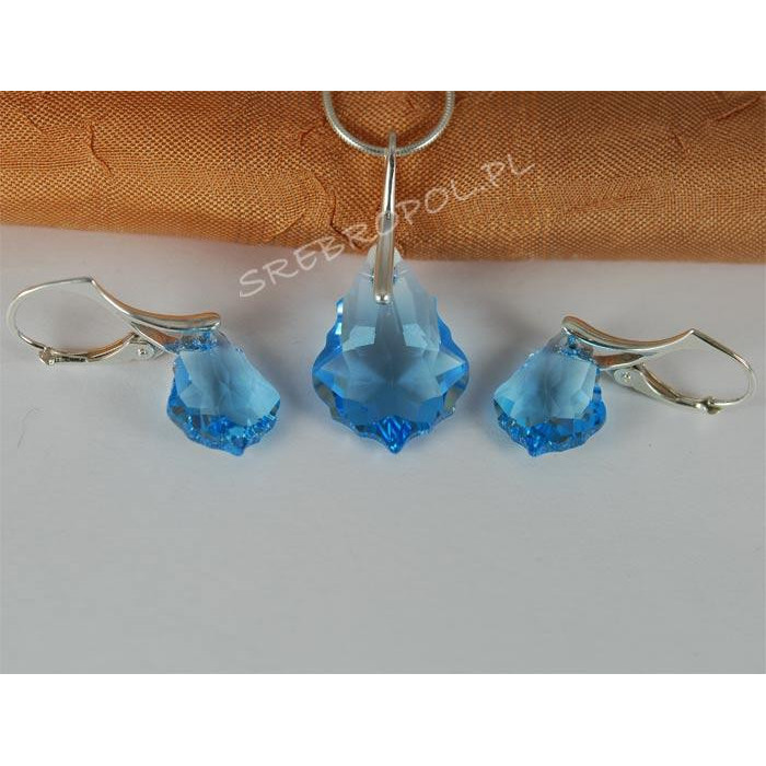 Komplet BAROQUE - AQUAMARINE 22.0MM