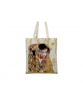 Torba śniadaniowa - G. Klimt, Pocałunek i Drzewo życia (kremowe tło) (CARMANI) 021-9175