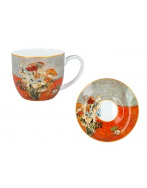 Kpl. 2 filiżanek ze spodkami - V. van Gogh, Róże i zawilce (CARMANI) 830-7122