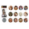 Kpl. 12 przypinek - Mix, G. Klimt (CARMANI) 028-0020