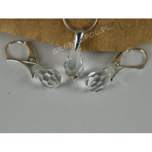 Komplet DROP SWAROVSKI - CRYSTAL 15.0MM