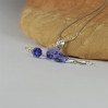 Komplet DROP SWAROVSKI - TANZANITE 15.0MM