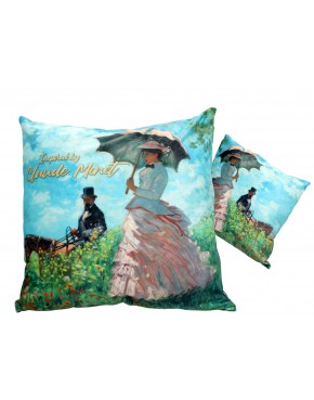 Poduszka z wypełnieniem/suwak - C. Monet, Kobiata z parasolem (CARMANI) 023-8584