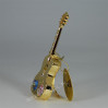 Złota figurka gitara z kryształkami swarovskiego 122-0156