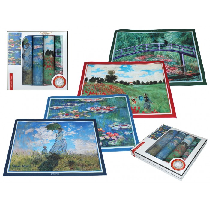 Kpl. 4 podkładek na stół - C. Monet, mix (CARMANI) 023-0050