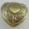 Mosiądzowana szkatułka na biżuterię w kształcie serca 472-4198